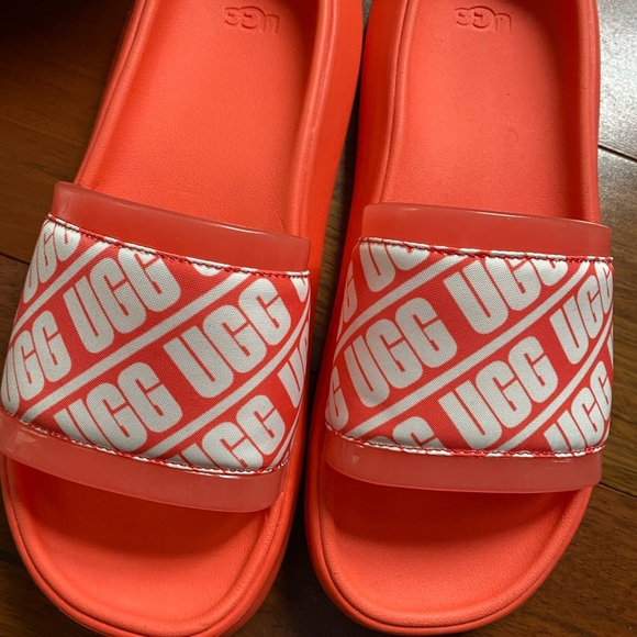 UGG Pop Coral Ruette Slide Sz 7 - Picture 8 of 9